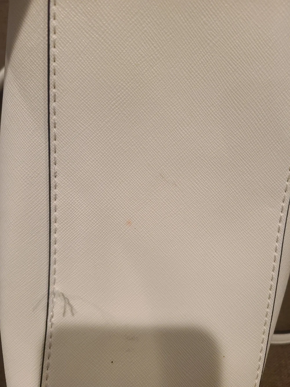 Nine West White Structured Satchel Bag